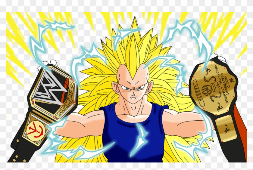 Wwe World Heavyweight Champion Vegeta Ssj3 By Gonzalossj3 - World Heavyweight Championship Cartoon Clipart