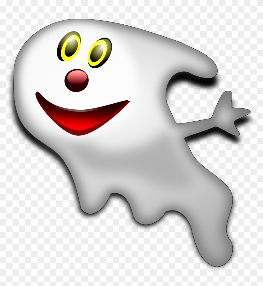 Ghost, Halloween, Creepy, Face, Scary, Spooky, Smiley - Halloween Smiley Clipart #40113