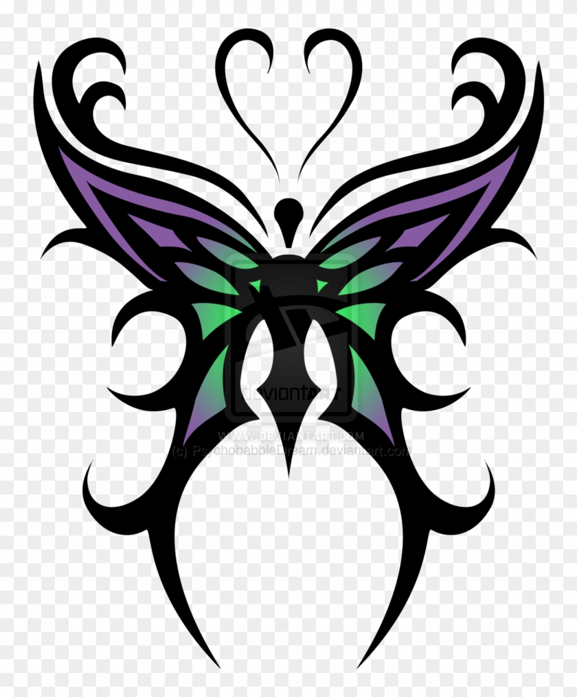 Butterfly - Tribal Butterfly Tattoo Designs Clipart