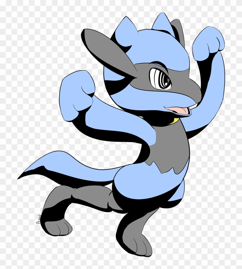 Riolu Used Scary Face - Cartoon Clipart #40449