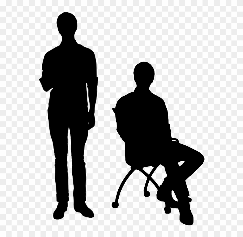 Person Looking Up Silhouette Png - Person Sitting On Chair Silhouette Clipart