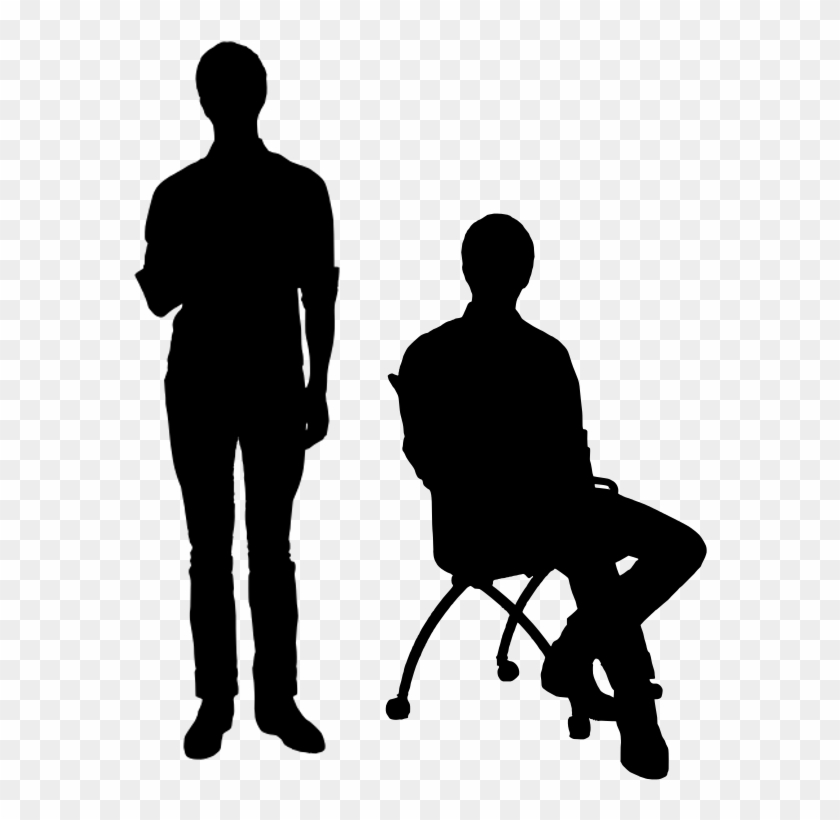 Person Looking Up Silhouette Png - Person Sitting On Chair Silhouette Clipart #40575