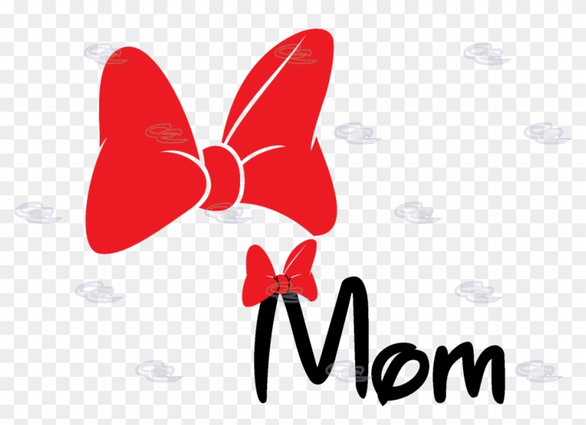 Mom Shirt Disney Font With Cute Minnie Mouse Bow - Disney Font Mom Png Clipart #40759