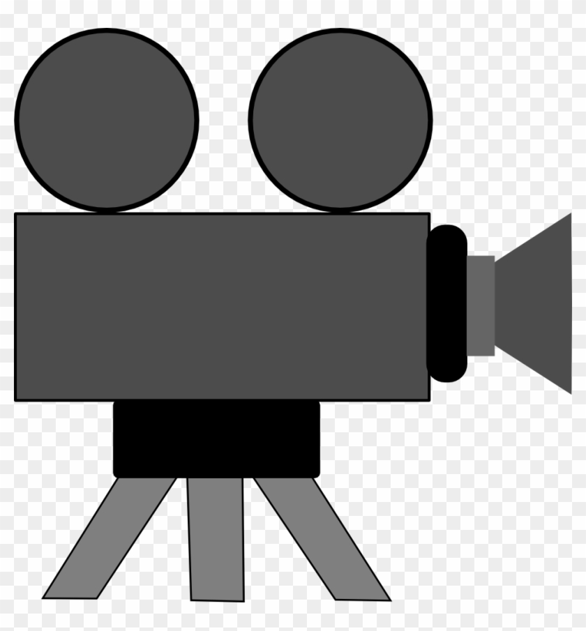 On Tripod Panda Free Images - Movie Camera Clip Art - Png Download