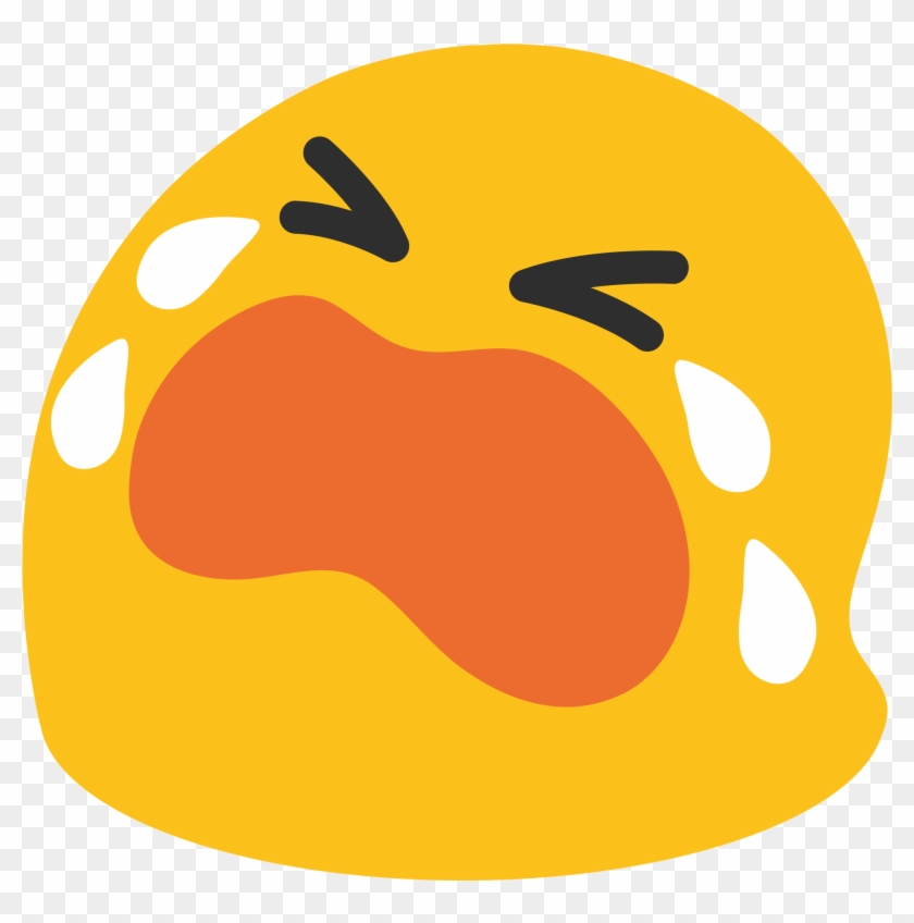 Emoticon Crying - Android Crying Laughing Emoji Clipart #40881