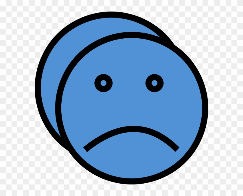 Sad Faces Clipart - Blue Sad Face - Png Download
