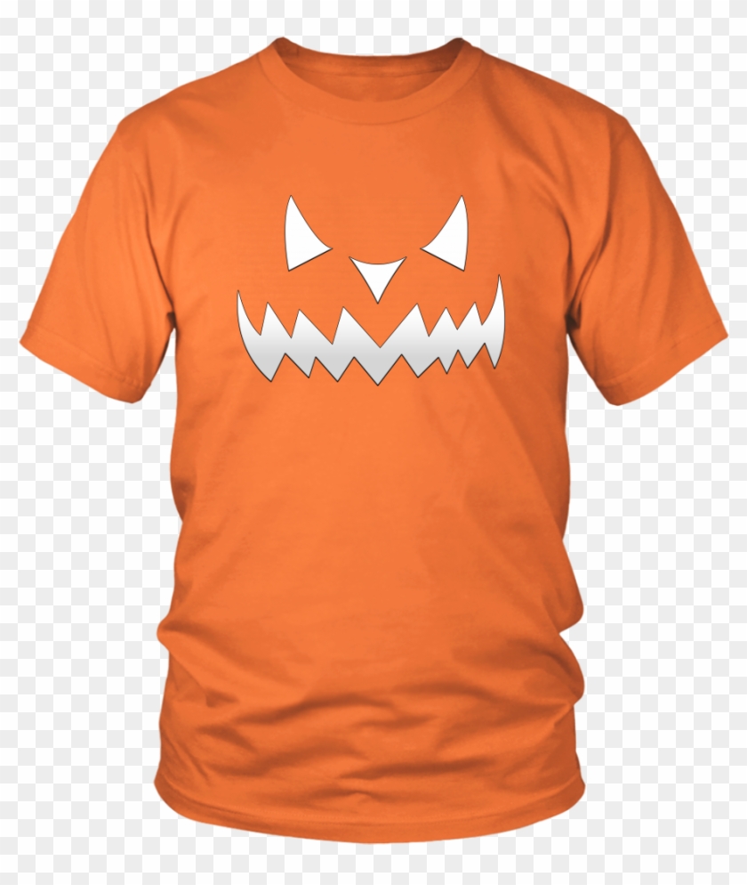 Scary Evil Pumpkin Face Halloween T Shirt For Men & - All I Want For Christmas Is A New President Clipart #41817