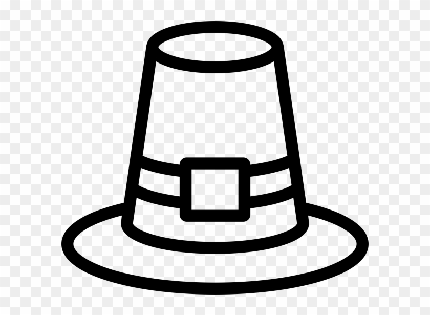 Pilgrim Hat Rubber Stamp - Icon Clipart #41923