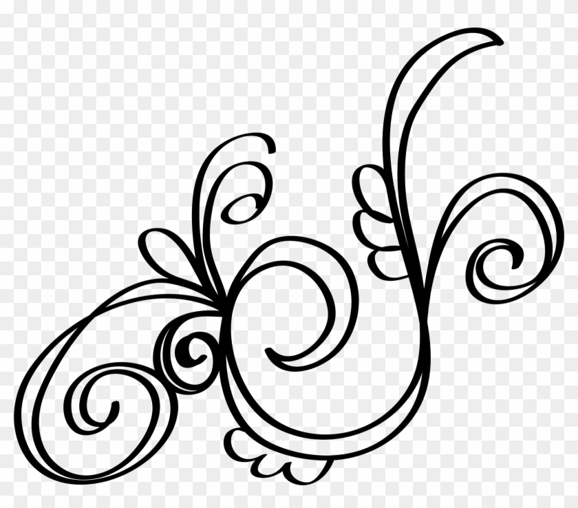 Drawn Swirl Designed - Swirl Doodle Clip Art - Png Download