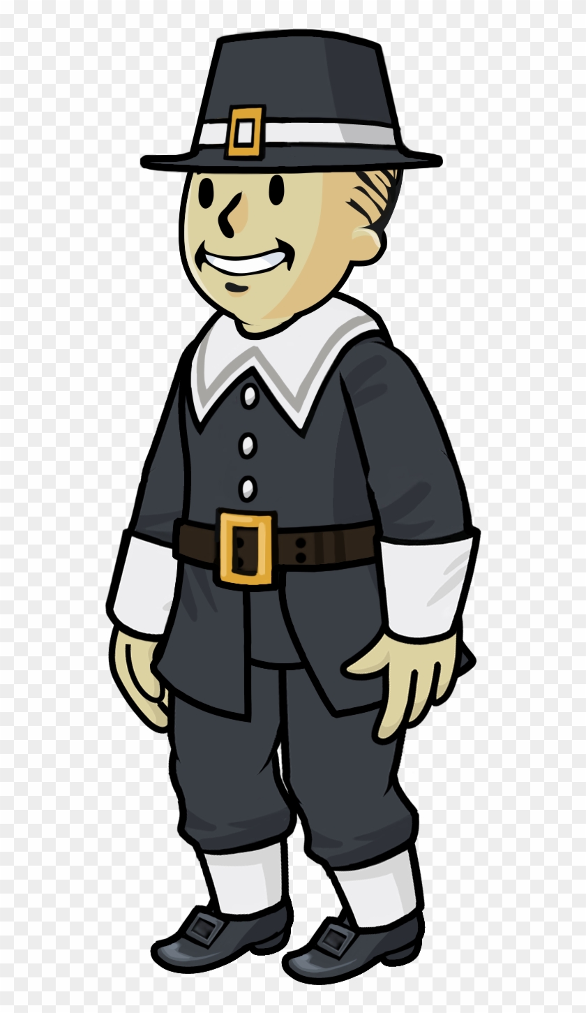 Pilgrim Clipart Outfit - Cartoon Pilgrim Male - Png Download
