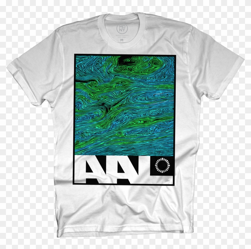 Green Swirl White T-shirt $25 - Animals As Leaders Shirt Clipart