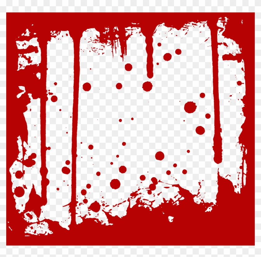 Free Download - Blood Splatter Border Png Clipart