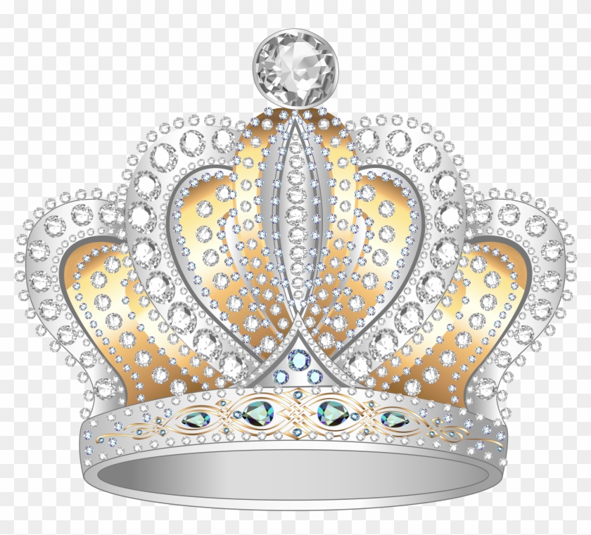 Silver Gold Diamond Crown Png Clipart Image Transparent Png