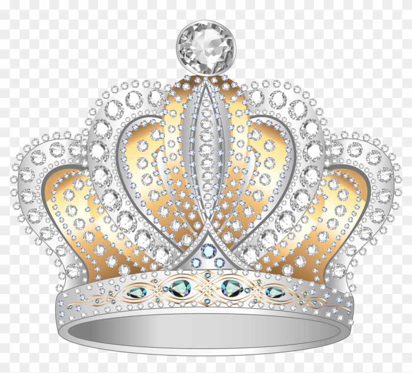 Silver Gold Diamond Crown Png Clipart Image Transparent Png #42192
