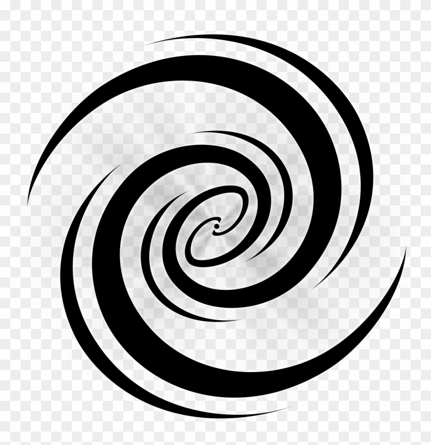Vector Black And White Swirl Drawing Galaxy - Spiral Galaxy Galaxy Symbol Clipart