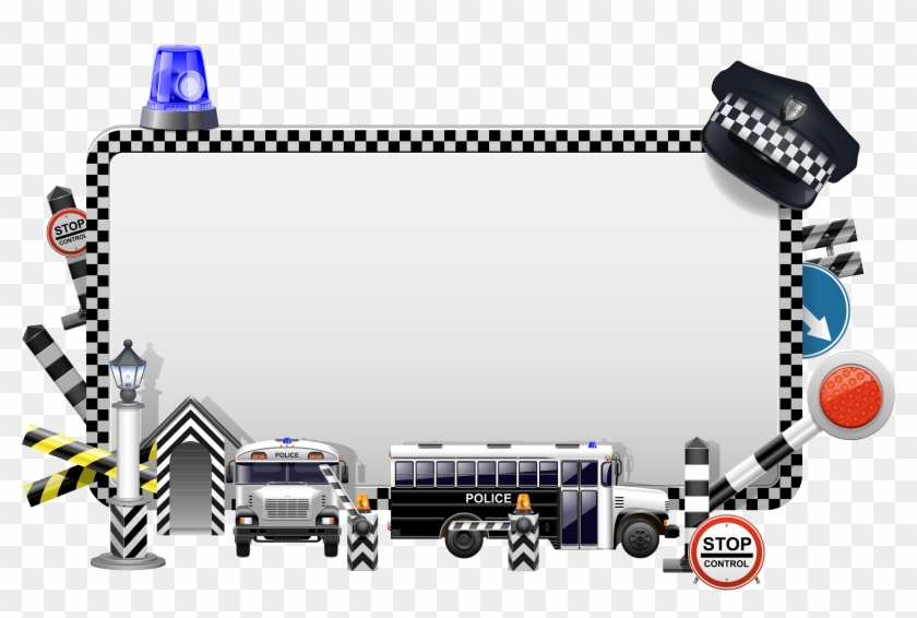 Police Star Clipart Library Library Rr Collections - Police Frame - Png Download