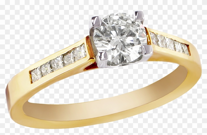 Share This Article - Gold Diamond Ring Png Clipart #43407