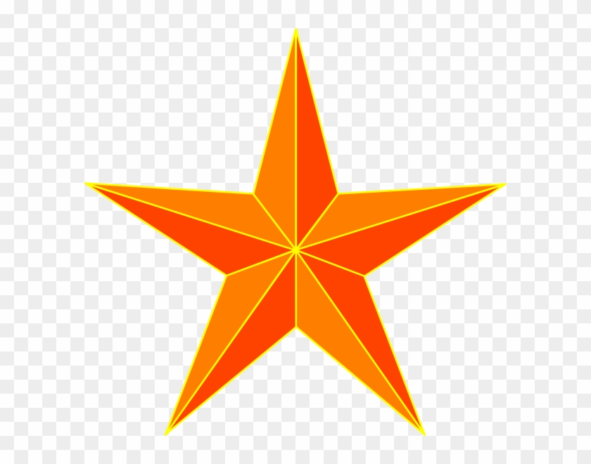 Orange Star Clip Art At Clker - Orange Christmas Clip Art - Png Download