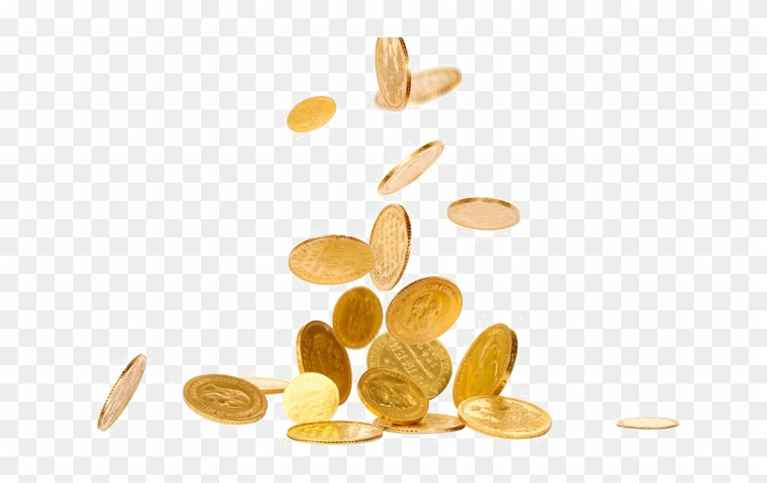 Falling Coins Png Picture - Gold Coin Png Transparent Clipart