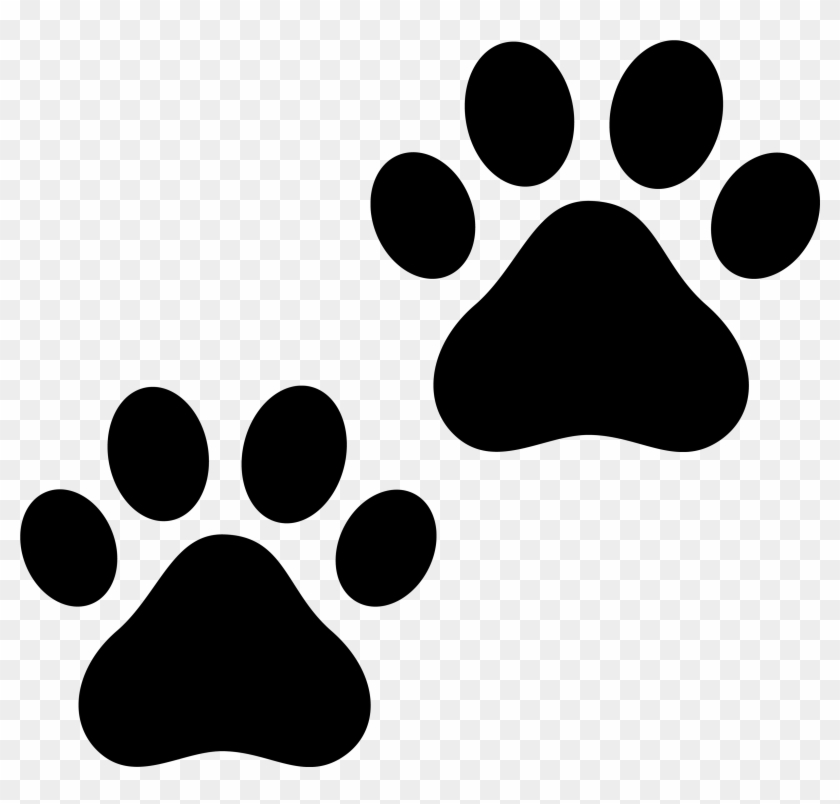 Dog Paw Prints Cat Paw Print Clipart - Cat Paw Print Transparent - Png Download #44135