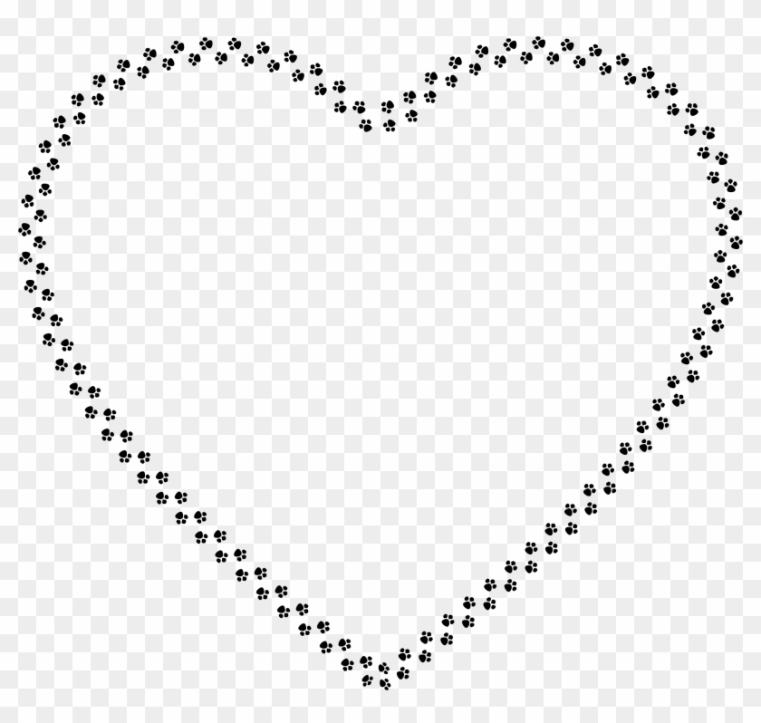 This Free Icons Png Design Of Paw Prints Heart Black Clipart