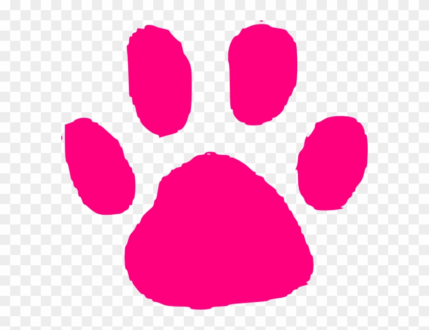 Pink Paw Print Clip Art - Png Download