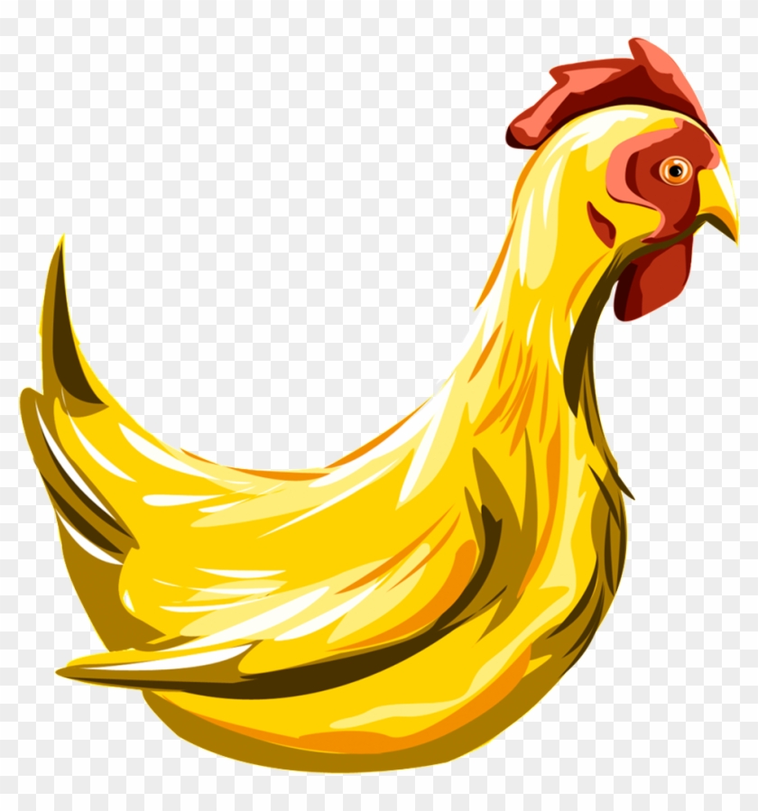Aesthetic Cartoon Animal Painting Png - Rooster Clipart