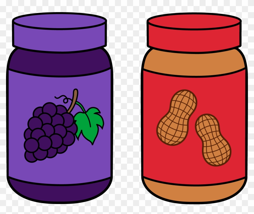 Graphic Freeuse Peanut Butter Clipart Grape Jelly - Peanut Butter And Jelly Jar Clipart - Png Download