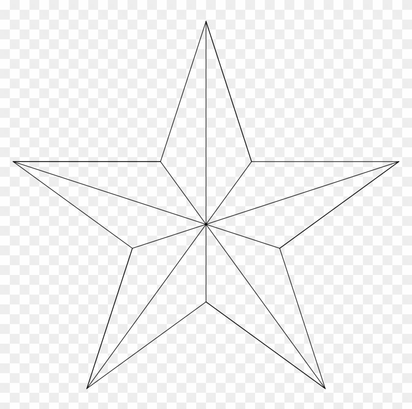 Pentagram Star Pizza Medium 600pixel Clipart, Vector - Line Art - Png Download #44444