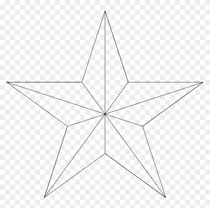 Pentagram Star Pizza Medium 600pixel Clipart, Vector - Line Art - Png Download