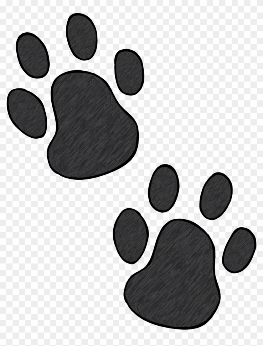 Paw Prints Dog Paw Print Stamps Dog Prints Clip Art - Dog Paw Doodle Png Transparent Png #44464