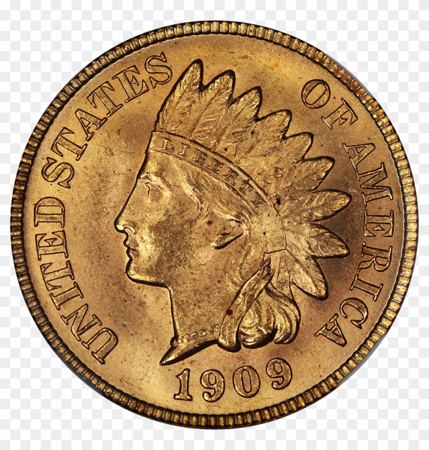 1909 Indian Cent Ngc Ms65rd Obverse - Rothschild Morocco Clipart #44531