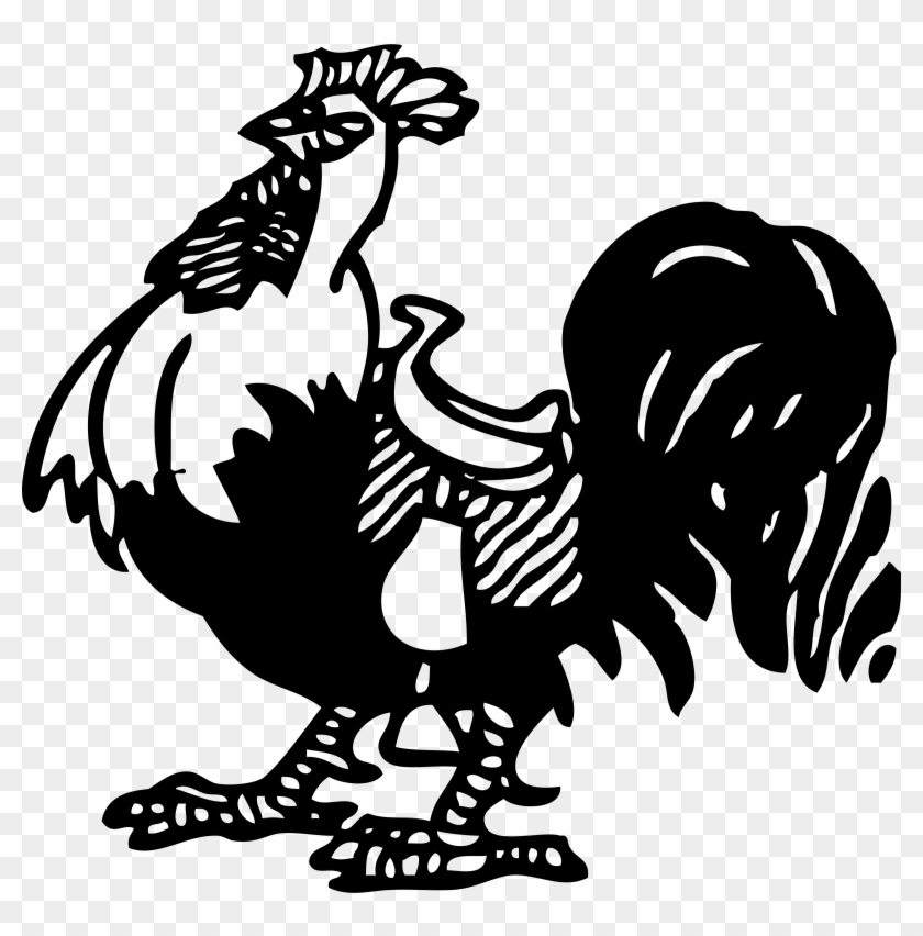 Rooster With A Saddle Svg Clip Arts 600 X 580 Px - Png Download #44582