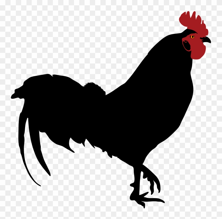 Rooster Silhouette Clipart #44747