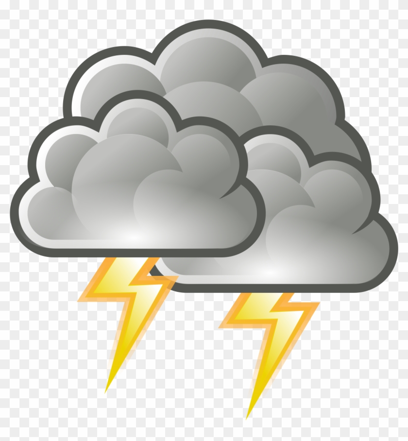 Lightening Clipart Thunder Sound - Weather Symbols Storm - Png Download #44817