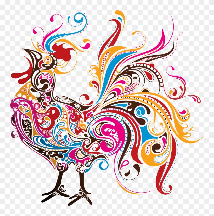 Abstract Rooster Art Clipart #44919