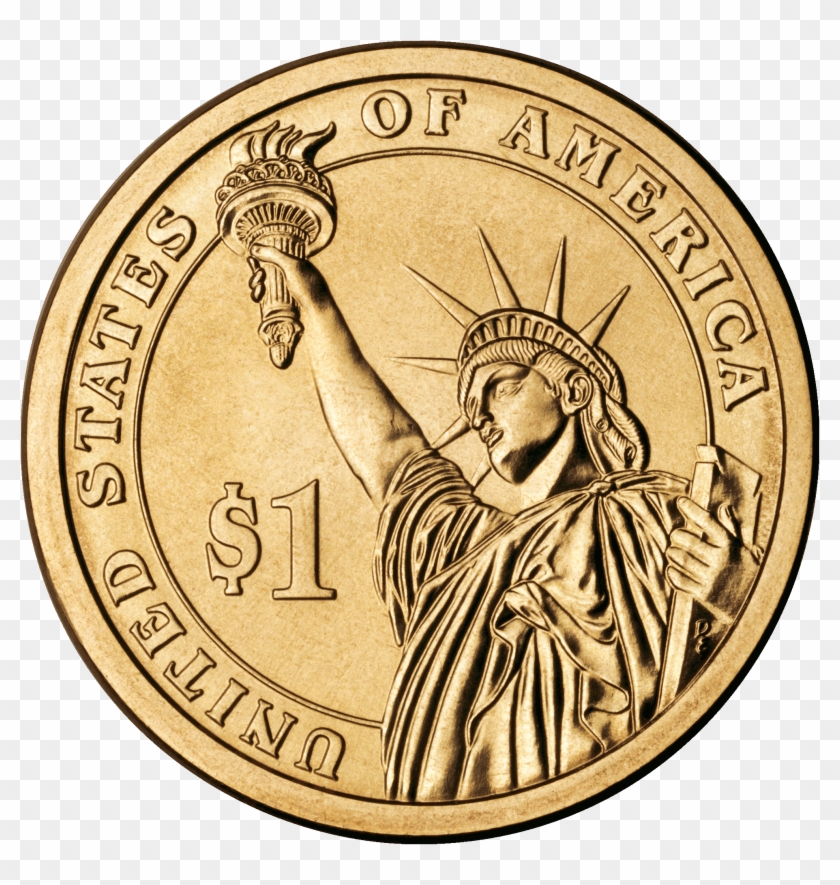 File - Lineartpresrev - Us Dollar Coin Png Clipart #44938