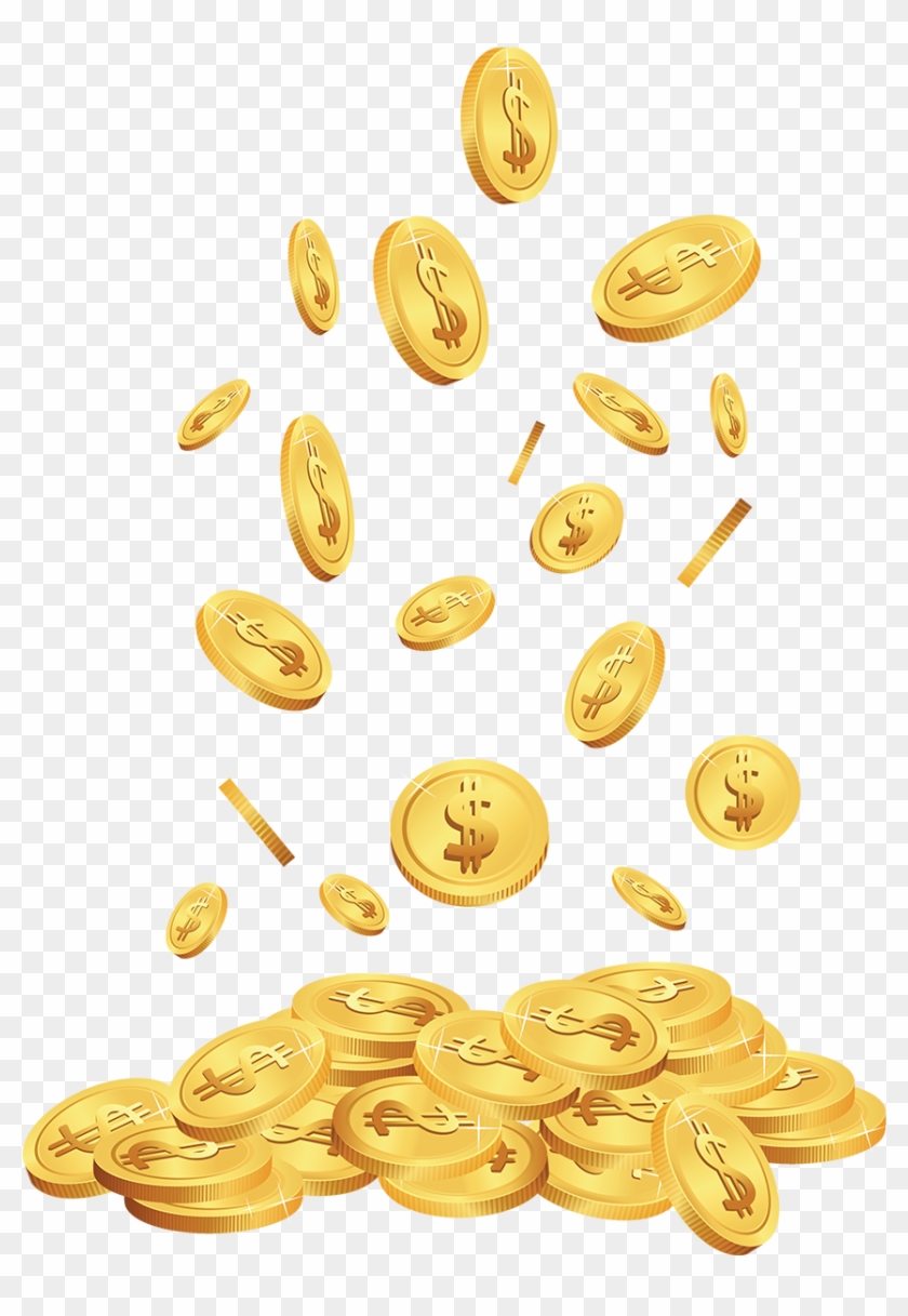 908 X 1251 22 - Coins Falling Clipart