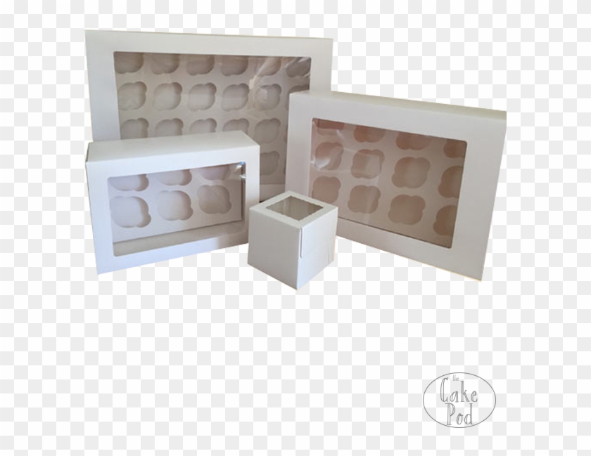 Cupcake Boxes- White Milk Carton - Plywood Clipart