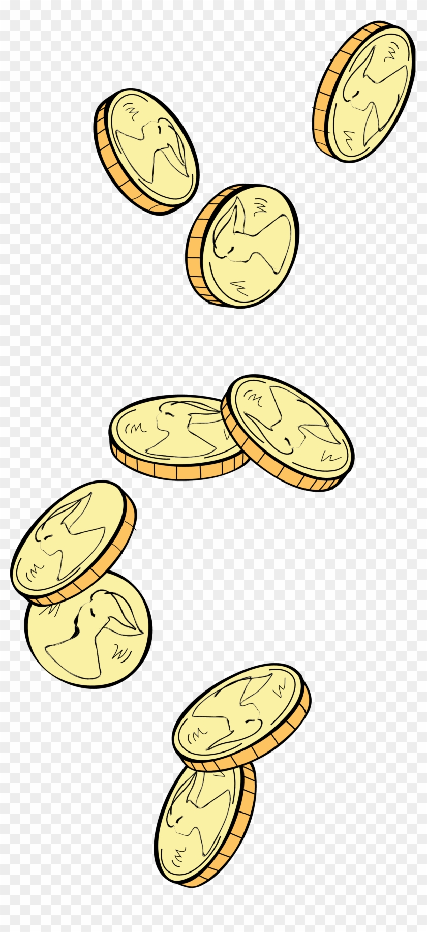 1546 X 3300 22 - Coins Falling Png Transparent Clipart