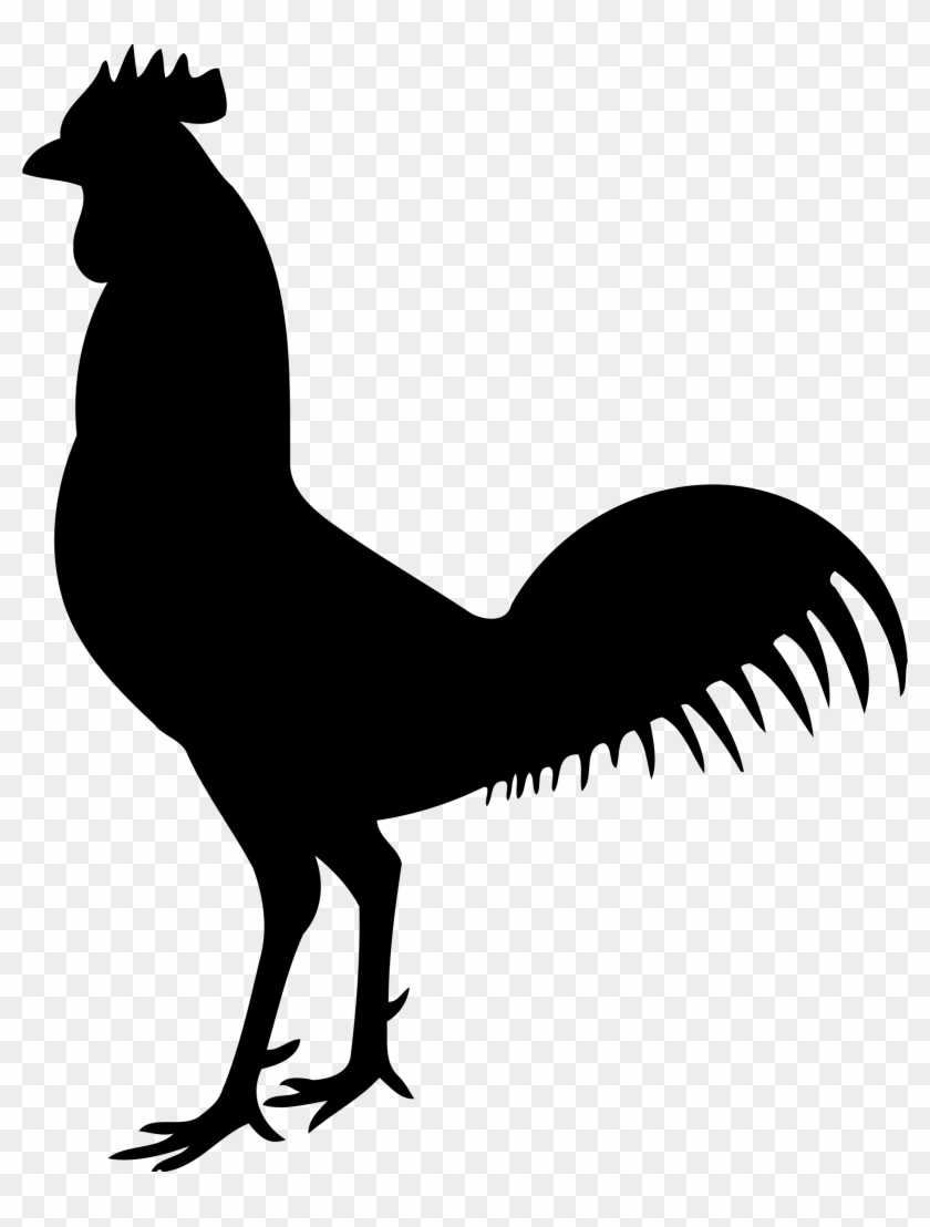 Rooster Clipart Transparent Background - Cock Silhouette - Png Download #45462