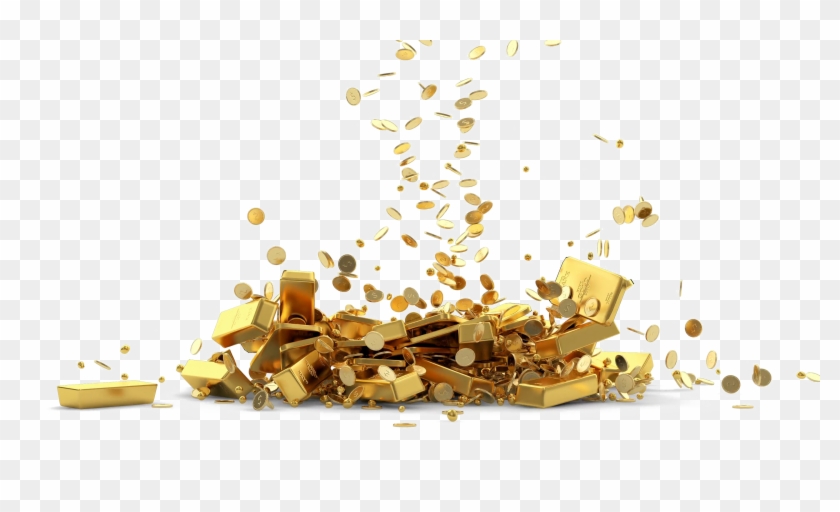 Falling Coins Transparent Background - Transparent Background Gold Coins Png Clipart