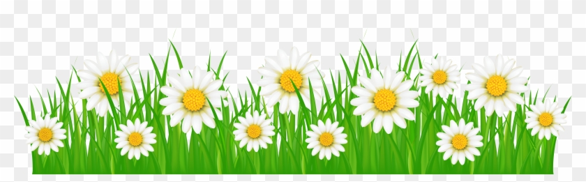 Clip Art Transparent Ground With White Png Clip Art - Grass With Flowers Png