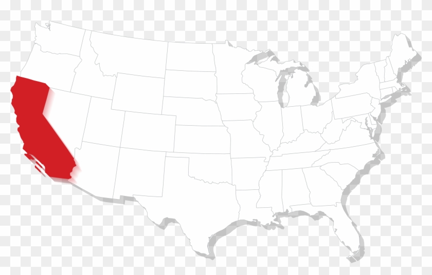 California Gun Laws - Map Of The United States Black Background Clipart #46647