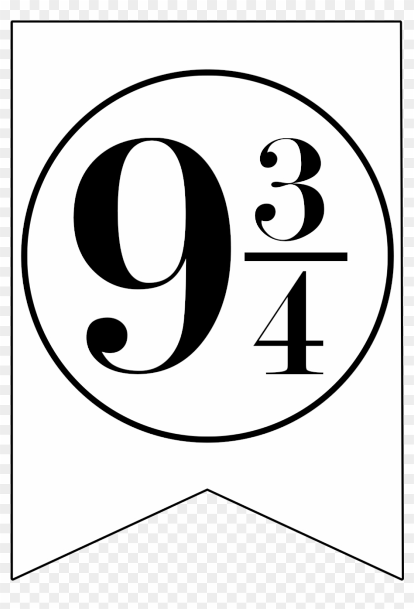 Harry Potter Banner, Harry Potter Party Decorations, - Plataforma 9 3 4 Harry Potter Logo Clipart