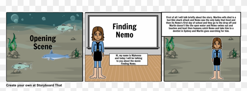 Finding Nemo Goggle Scene Storyboard Clipart #46782