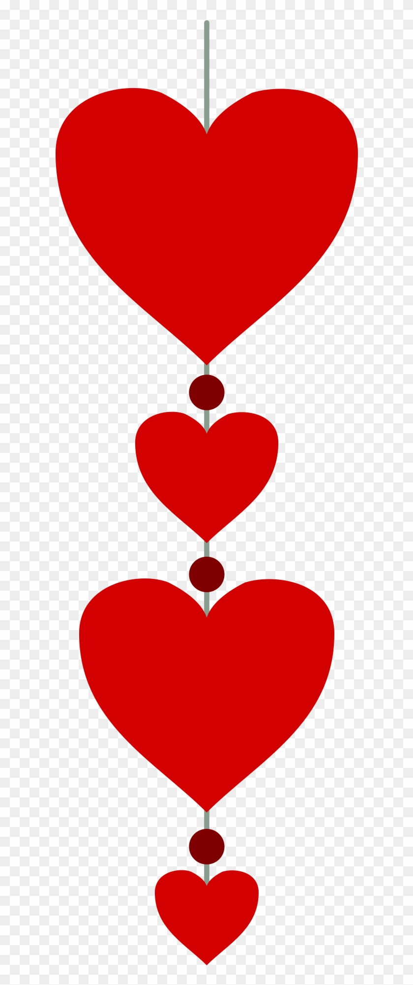 Hearts In A Vertical Line Png Image - Valentins Herz Png Clipart #46852