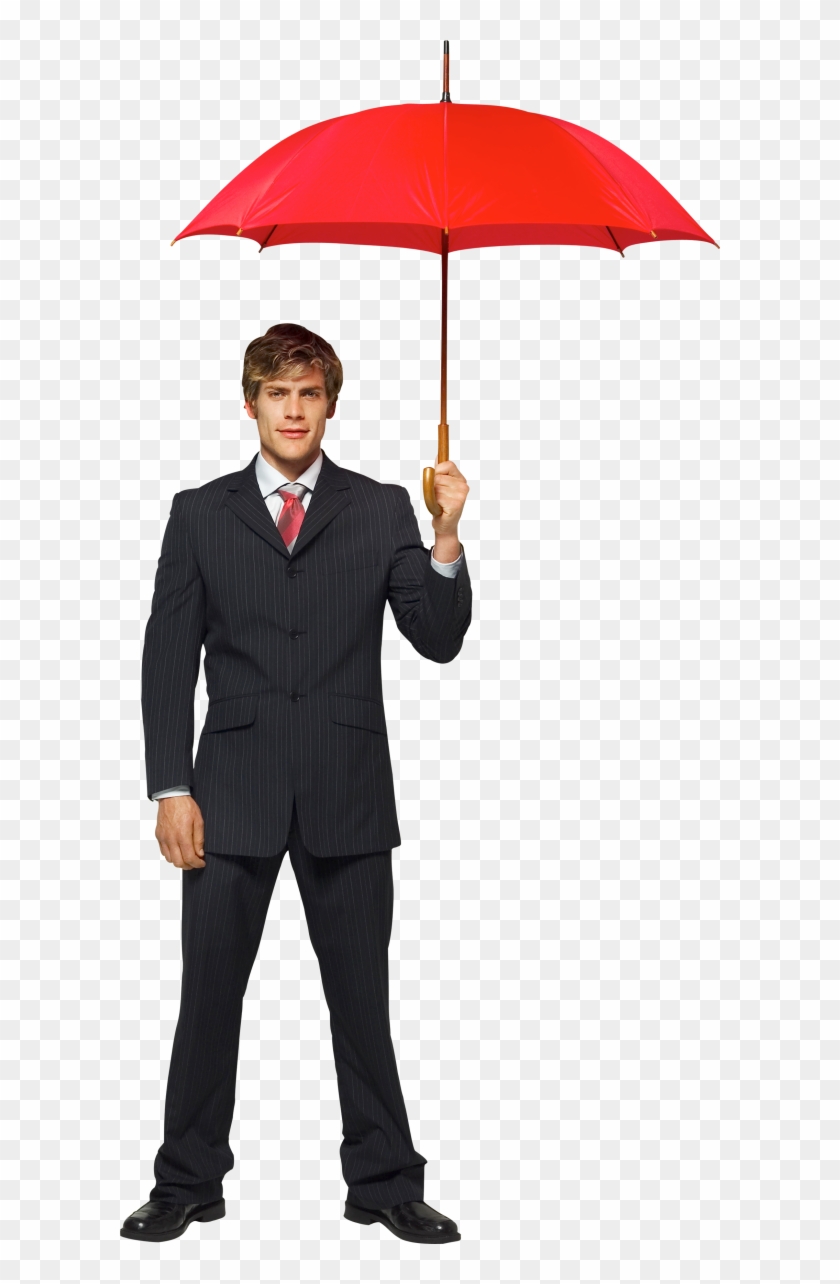 Business Man Png Free Image Download - Umbrella And Person Png Clipart #47066