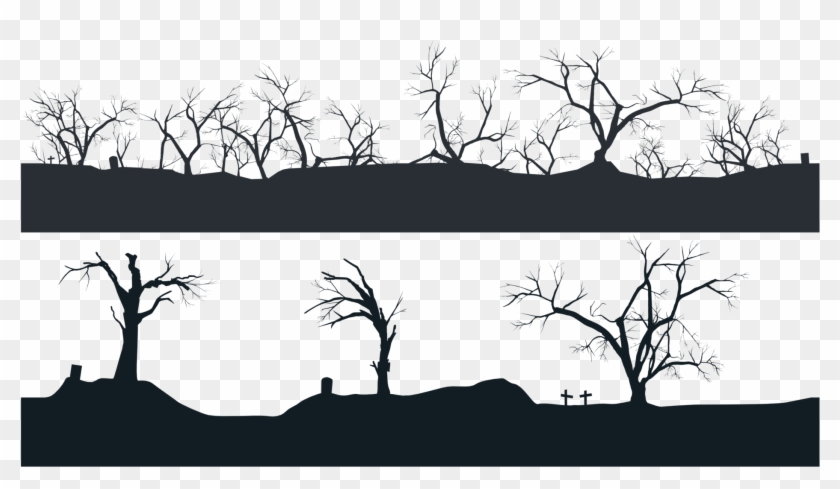 Graveyard Png - 2d Tree Background Png Clipart