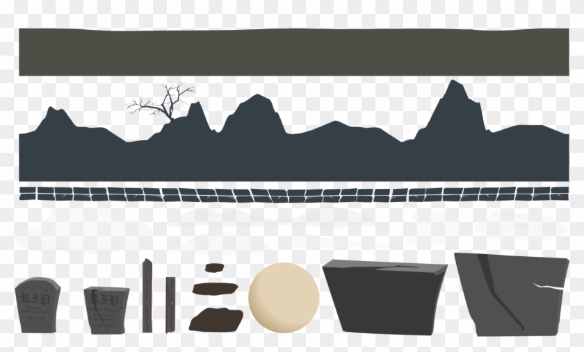 Graveyard1 - Seamless Platform 2d Clipart #47270